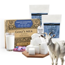 10 LBS Goats Milk Soap Base  Melt and Pour 80 Ounce Pack of 2 , White