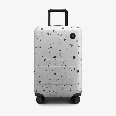 monos carry on Plus Luggage Suitcase Terrazzo