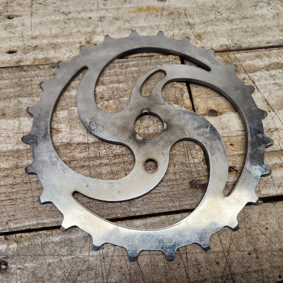 Plato Skip Tooth Años 50 Piñón Ward 24T Globo Molinete Espiral Cromo Foto 2 de 4