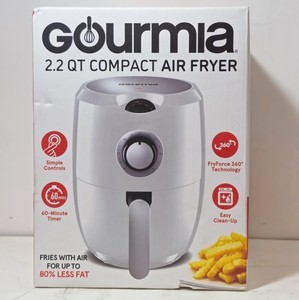 Gourmia 2.2 Quart Compact Air Fryer With Dishwasher Safe Basket White NIB