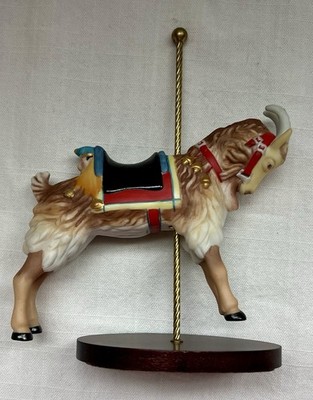 Franklin Mint Treasury Of Carousel Art Ram Figurine Collectible 1988 Billy Goat