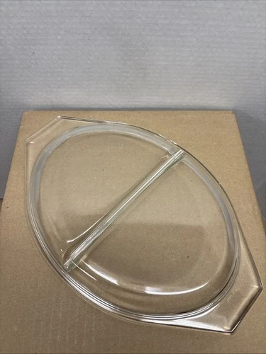 Pyrex Divided Casserole 945C 15 LID / LID ONLY Clear Glass