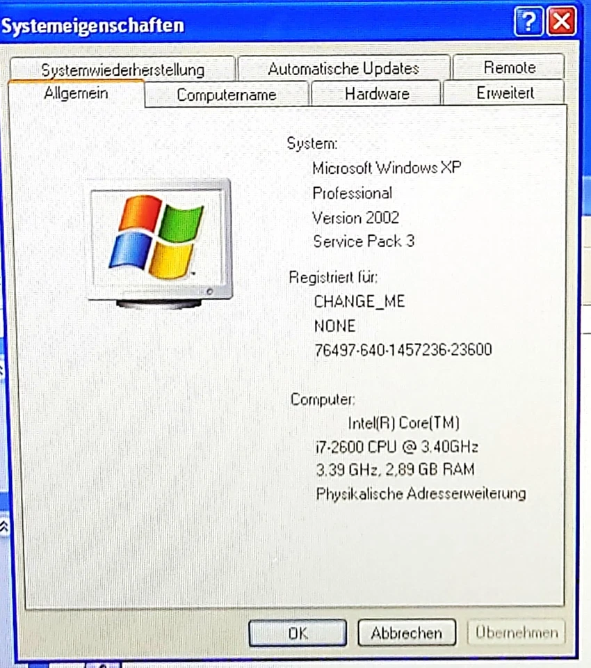 Fujitsu Celsius W410 Windows XP Gamer PC i7-2600 3.40 GHz 250GB DVD-RW 4GB COM - Bild 4 von 4