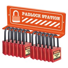 LOTO Mini Lockout / Tagout lock Station - Wall Mounted For 12 Locks