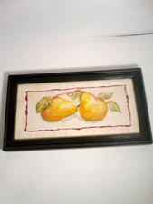 Home Interior Homco Pears Fruit Picture Wall Decor 8'' x 14'' Home Sweet Home