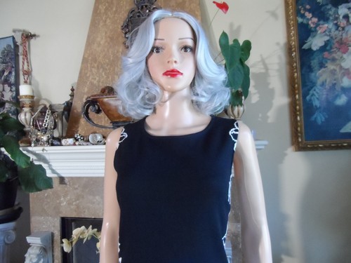 St. John Collection Black & White Wool Blend Knit Dress & Jacket Set Size 10 - Picture 11 of 19