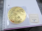 American Mint Classic Eagles 1849 Jumbo 100mm Coin Medal CU Gold Plated & COA