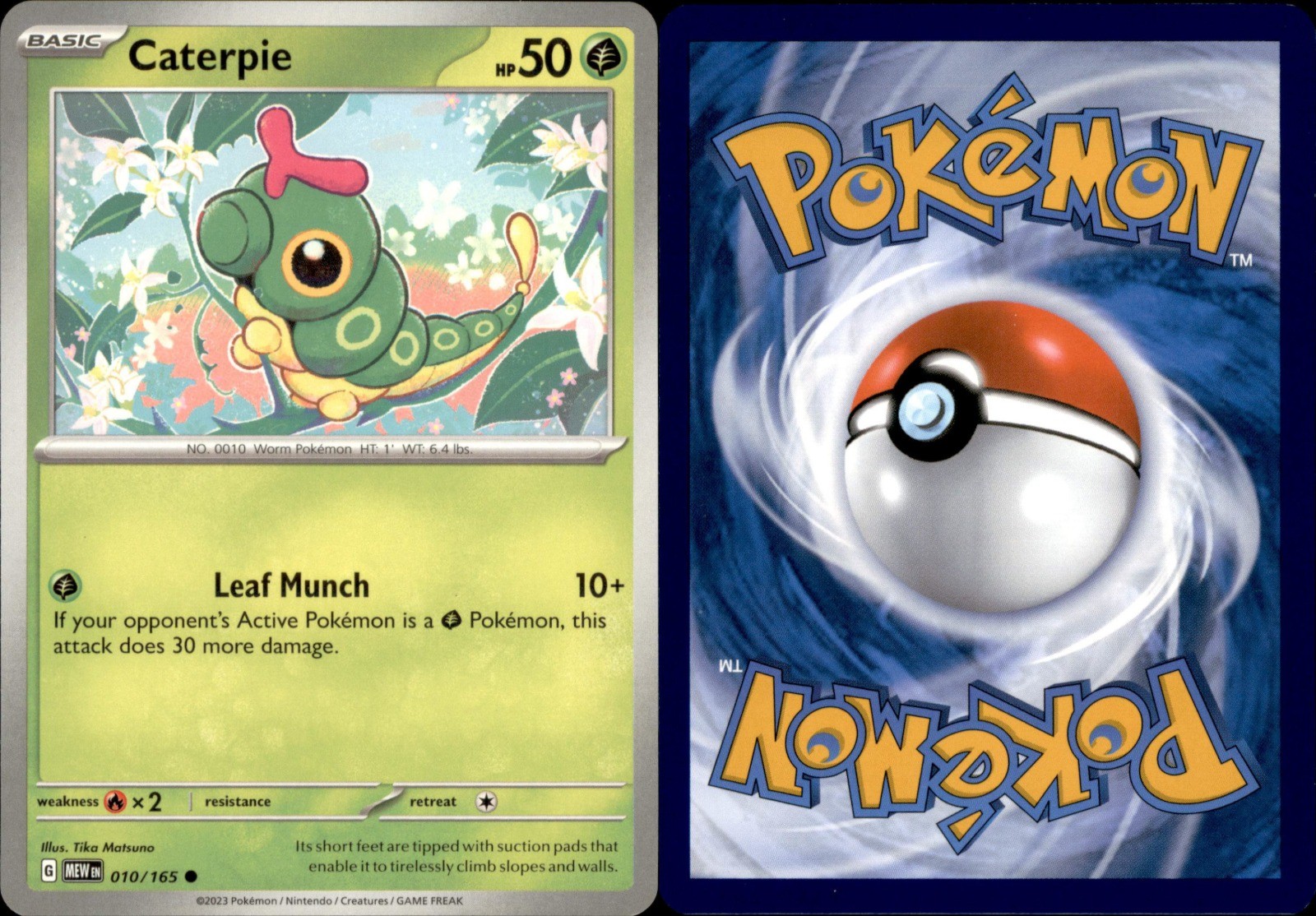 Caterpie - 010/165 2023 Grass LP SV: Scarlet & Violet 151 Common
