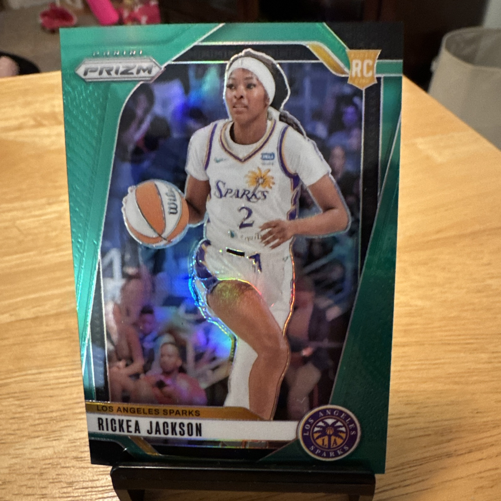 2024 Panini Prizm WNBA Rickea Jackson Rookie Green Holo Sparks 60 RC