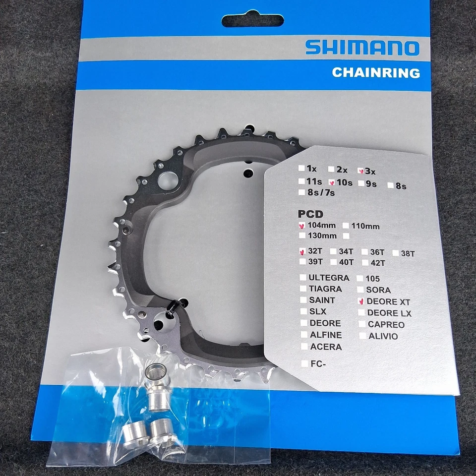Plato Shimano Deore XT FC-M770-10 104mm BCD 4 Brazos Tipo B 32T-AE - NUEVO Foto 3 de 4