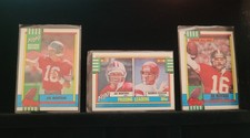Lot Of (3) 1989 Topps Joe Montana Football Cards All Pro-Record Breaker-Passing