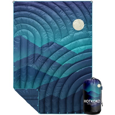 Camping Blanket,Lightweight Down Alternative Puffy Blanket Packable Outdoor B...