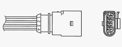 NGK Lambdasonde Sensor Abgassteuerung 0051 für PASSAT VW 3C5 3C2 B6 Variant