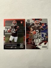 Shedeur Sanders 2025 Panini Donruss Optic Retro #3 + Light It Up #8 Browns
