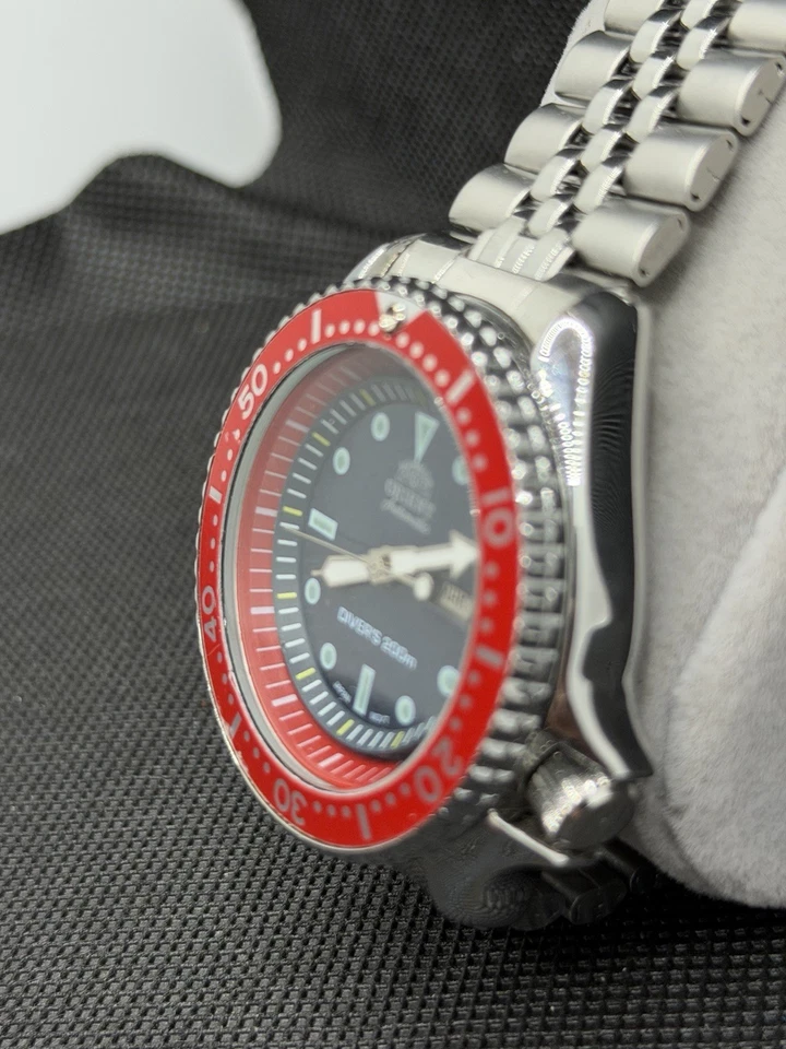 Orient Diver’s 200m Automatic Pepsi Red Bezel Watch Japan – Works – Vintage Mako - Image 2 of 4