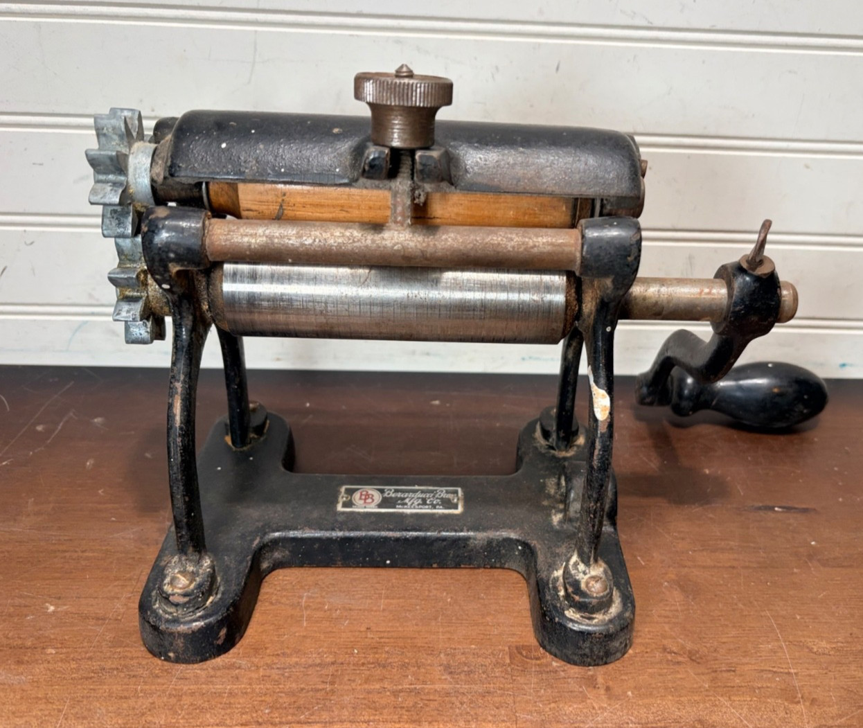 Vtg  Berarducci Bros Cast Iron Hand Crank Pasta Noodle Maker & accessories