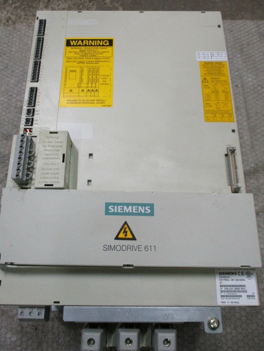 Siemens 6SN1145-1BB00-0EA1 Simodrive E/R-MODUL INT 80/104kW