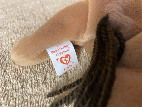 TY Beanie Babies "Derby" - (Raro, Ottime Condizioni, P.V.C Pellets, 1995) - Foto 5 di 6