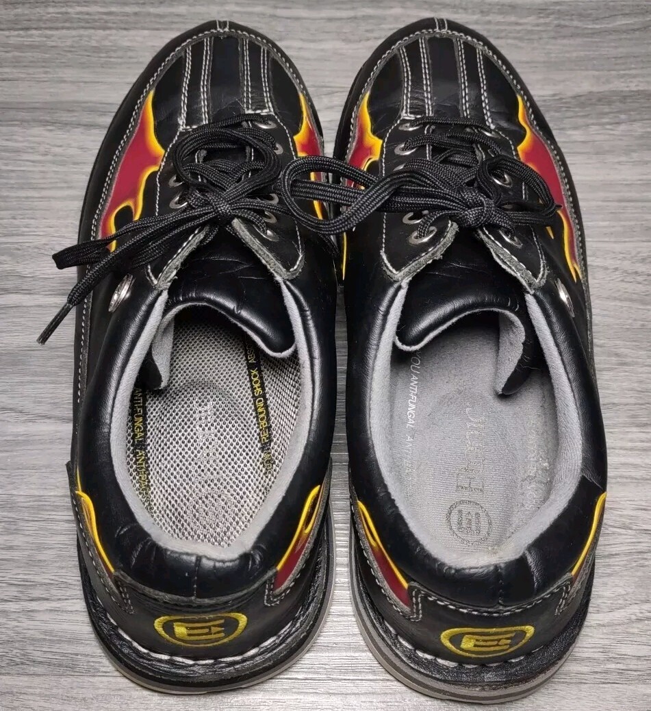 Etonic Bowling Shoes ESL Stabilite Black Red Flames Men’s 11M RARE