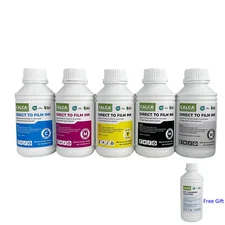 500ml DTF Ink Each CMYKW for Epson Printhead(Free Gift DTF Cleaning Solution) US