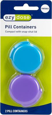 #ad Daily Round Portable On the go Pocket Pharmacy Pill Box Organizer and Vitamin $9.99