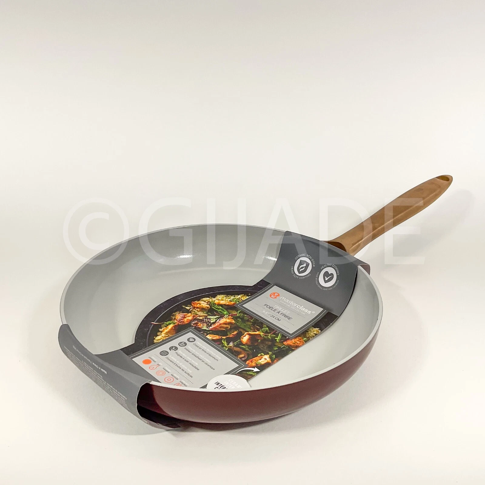 Masterclass Healthy Options Ceramic 9.5" Skillet / Frying Pan Non Stick New