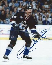 Dave Babych Signed 8×10 Photo Vancouver Canucks Autographed COA B