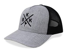 Bangkok BKK Hat for Men Women - Snapback Trucker Baseball Cap (Grey/Black)