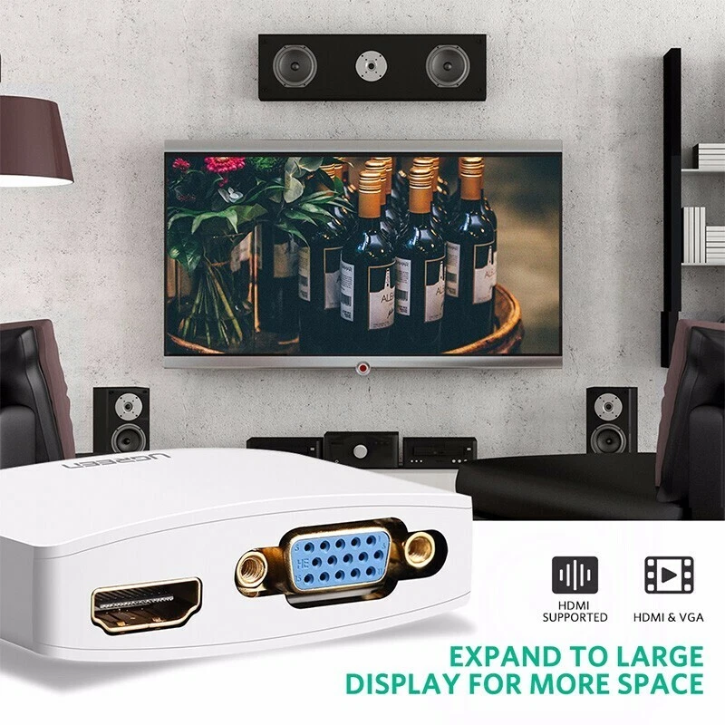 Mini Displayport to HDMI VGA Adapter Cable GOLD PLATED MacBook Pro Thunderbolt - Image 3 of 4