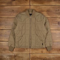 Vintage Reimer Puffer Jacket L 80s Talon Zipper Quilted Beige