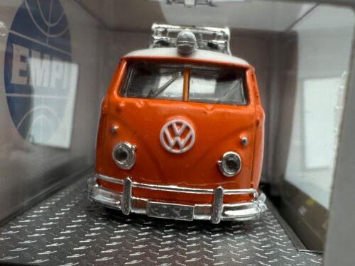 M2 Machines EMPI 1960 Volkswagen VW Shorty Delivery Van, Orange, R60, 1:64, NIB - Picture 7 of 12