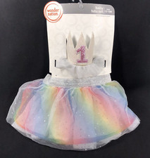 BABY FIRST BIRTHDAY Crown  Tutu Dress Set Size 12-18 Month NEW Wonder Nation