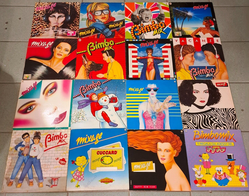 Lotto stock lp tutte le compilation MIXAGE e BIMBO MIX baby records vinile