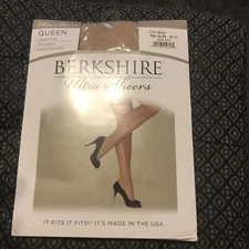 Berkshire Queen Ultra Sheer Control Top Pantyhose Sandalfoot Citybeige 1X-2X NEW
