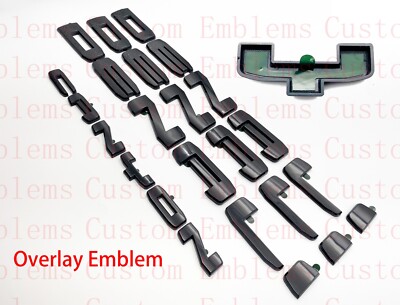 Gloss Black DENALI Canyon Doors Tailgate Emblems Fit Canyon 2021-2022 Overlay