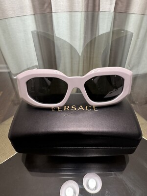 New! VERSACE Sunglasses MOD.4425U 314/87 Authentic Versace VE 4425U 314/87 Irregular Plastic White Sunglasses  main image 4