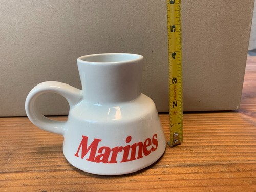 Tazze da caffè vintage USMC Marines senza fuoriuscite da 4" tazza fondo in ceramica gomma retrò - Foto 3 di 5