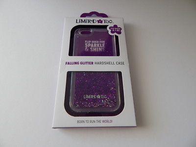 LIMITED TOO FALLING GLITTER HARDSHELL CASE FOR IPHONE 6 IPHONE 6S PURPLE NEW