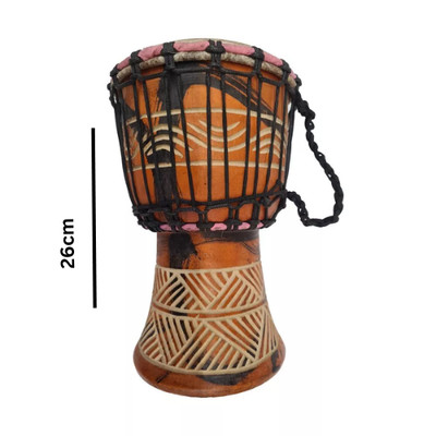 Holztrommel (Djembe) Größe: Höhe - 26 cm x Oberdurchmesser - 17 cm