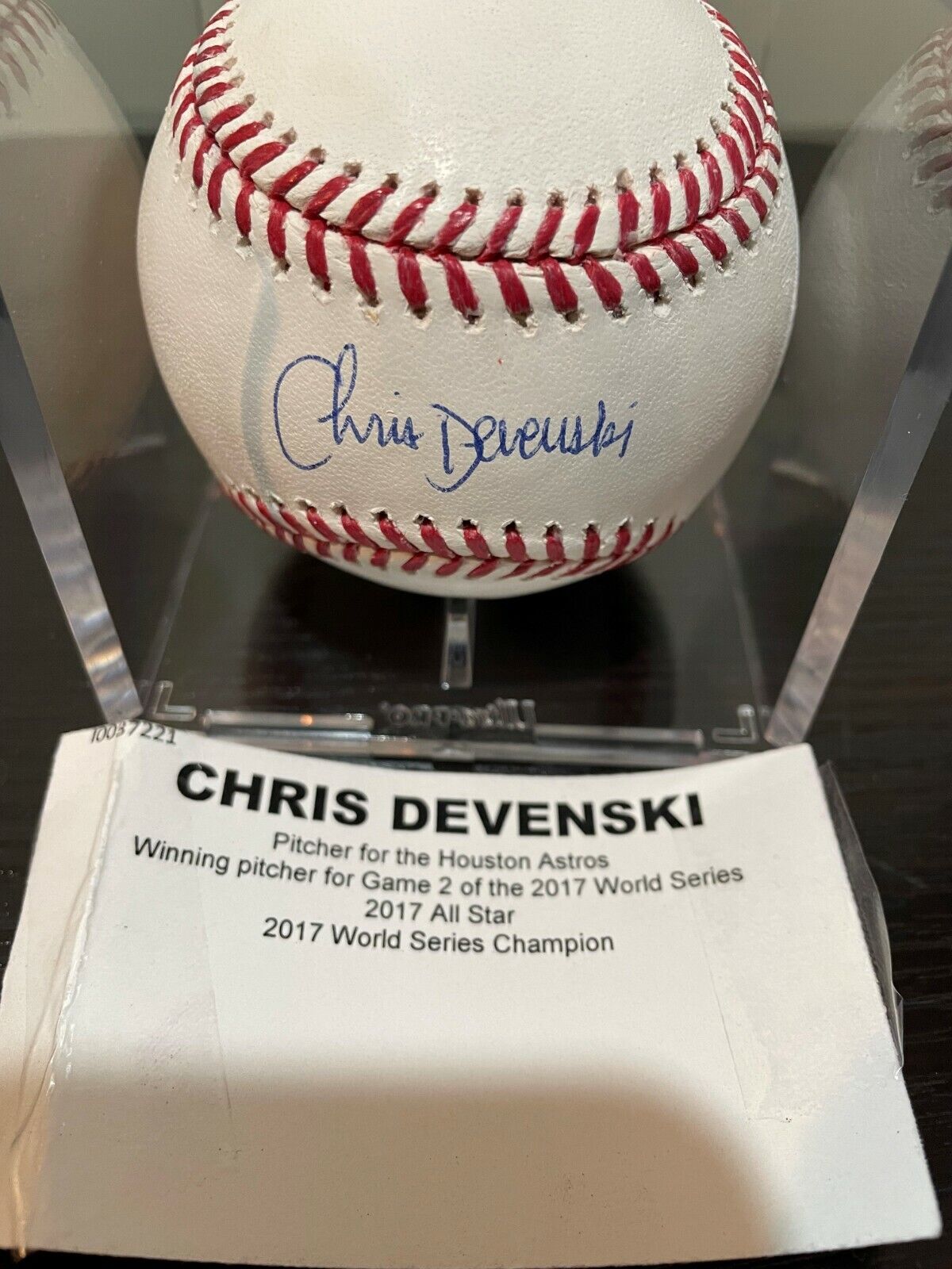 Tristar In stock lowest price Chris Devenski Autographed Baseball
