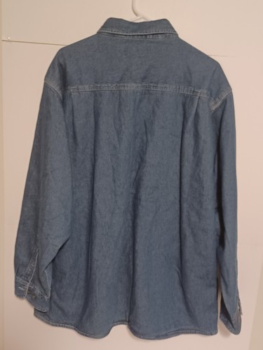 Vintage International Waters Denim Fleece Lined Button Jean Jacket Mens Sz XL - Picture 6 of 8