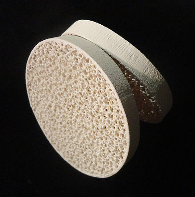 ZIRCONIA RETICULATED SETTER  MOLTEN METAL FILTER WIRELESS ELEMENT 15 ppi No.: 34