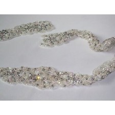 Rhinestone beaded bridal belt sash, bridal wedding sash belt, rhinestone belt