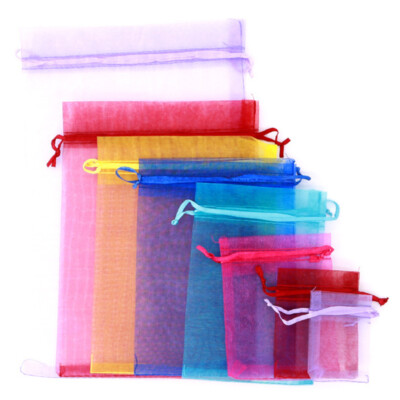 YFZYT Organza Taschen - 100 Stück In Hellblau, 9x12 Cm