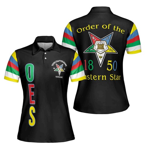 Personalized Order of the Eastern Star OES 1850 Women's Polo Shirt S-5XL