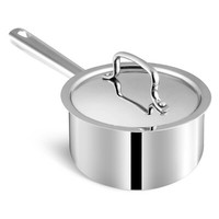 Vinod Triply Stainless Steel Sauce Pan, Cooking Pan with Stainless Steel lid