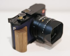 Wooden Hand Grip Holder Handle With Alloy Baseplate for Leica Q2 Q3 Camera