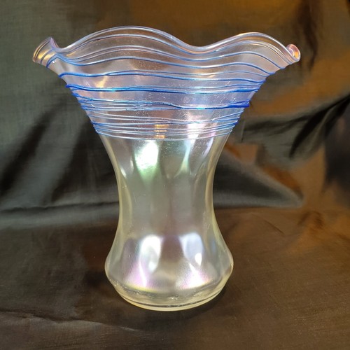 Vintage Steuben Frederick Carder(1863-1963)Threaded Verre De Sole Art Glass Vase - Picture 3 of 9