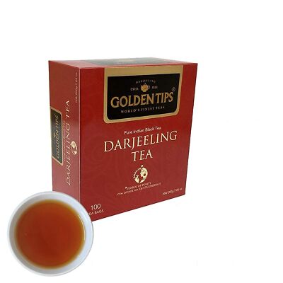 Golden Tips Pure Darjeeling Black Tea 100 Bags World Wide