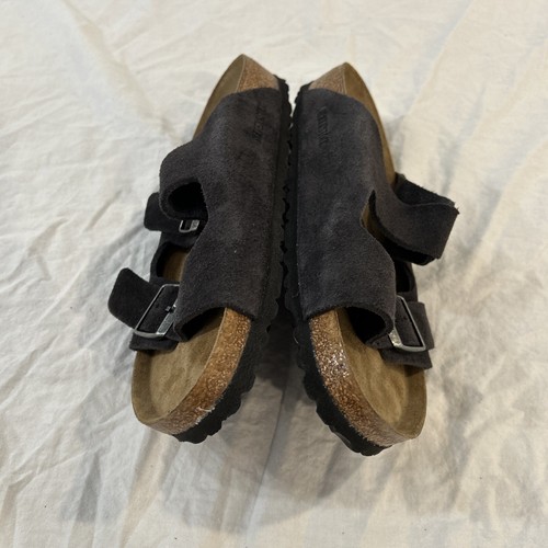 Sandalia Birkenstock Arizona Slide, negra, talla 43 10-10,5 EE. UU., para hombre - Imagen 5 de 12